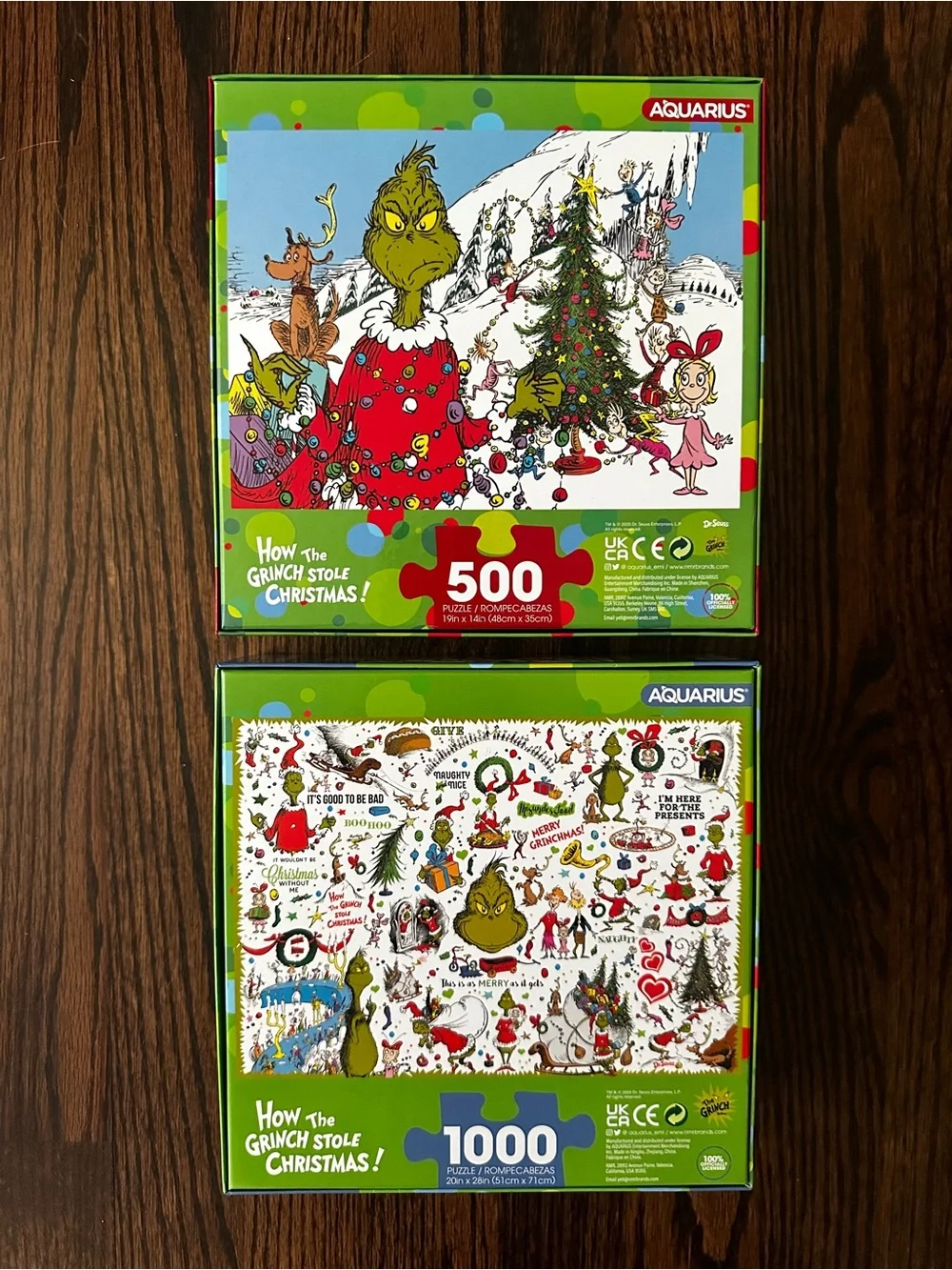 How The Grinch Stole Christmas! Puzzles by Aquarius—Set of 2